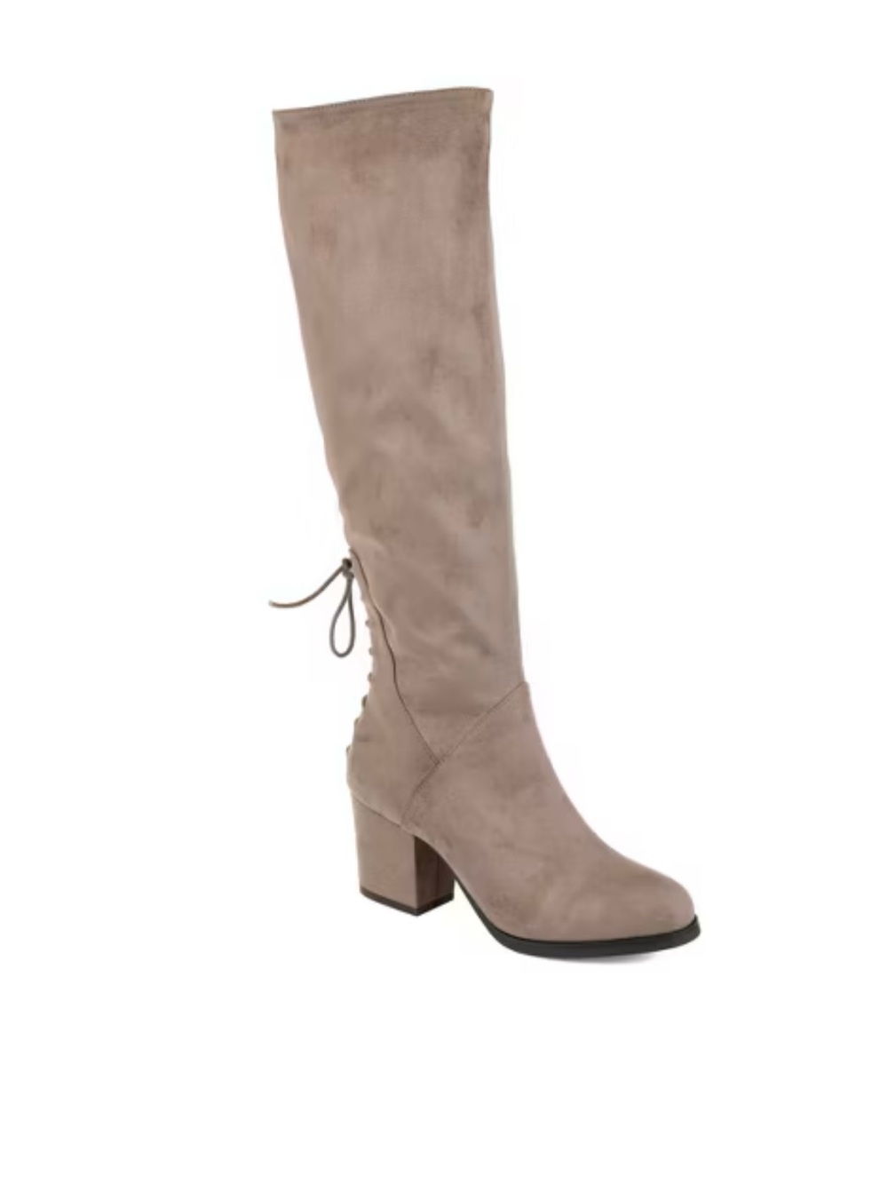 WOMEN'S JOURNEE COLLECTION LEEDA KNEE HIGH BOOTS TAUPE SIZE 5.5